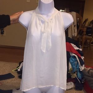 Sheer cream tank top